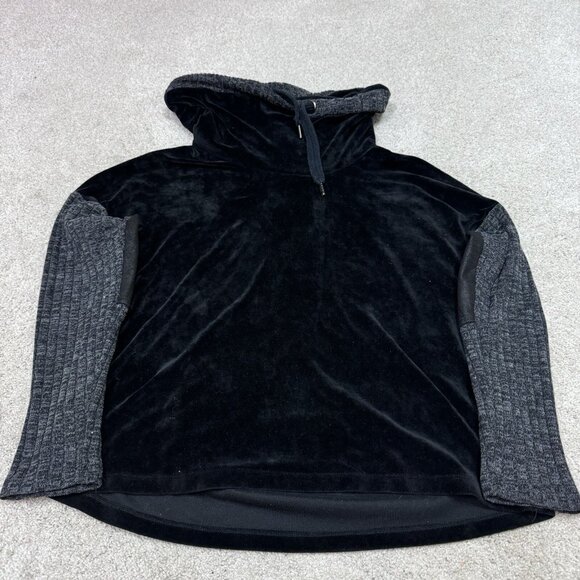 Democracy Sweater Women’s Black Velour Long Sleeve Pullover Size Small - Picture 5 of 11